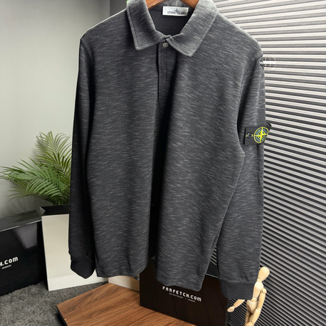 Stone Island Orjinal Etiketli Polo Yaka Sweatshirt