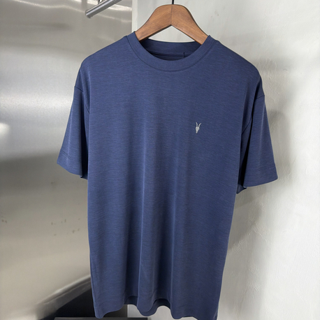 AllSaints Orjinal Etiketli T-Shirt Lacivert (Modal Pike)