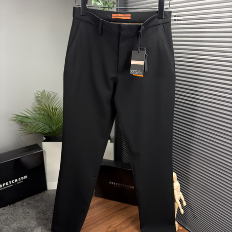 Zegna Orjinal Etiketli Kumaş Pantolon Siyah