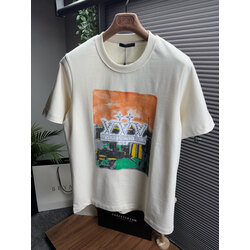 LV Orjinal Etiketli T-Shirt Beyaz (Sırt Detay)