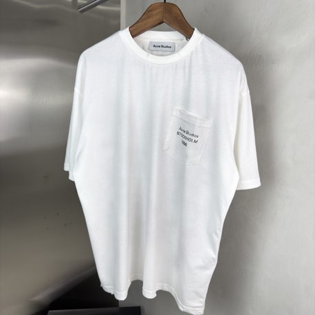 Acne Studios Orjinal Etiketli T-Shirt Beyaz (Oversize)