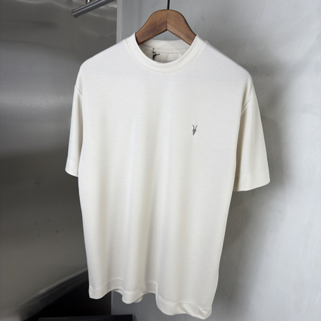 AllSaints Orjinal Etiketli T-Shirt Açık Bej (Modal Pike)