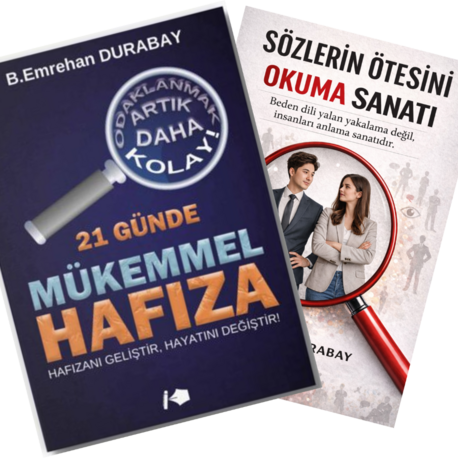 İKİ KİTAP BİRDEN (21 GÜNDE MÜKEMMEL HAFIZA/SÖZLERİN ÖTESİNİ OKUMA SANATI)