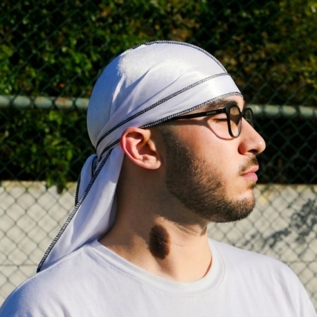 beyaz siyah durag 