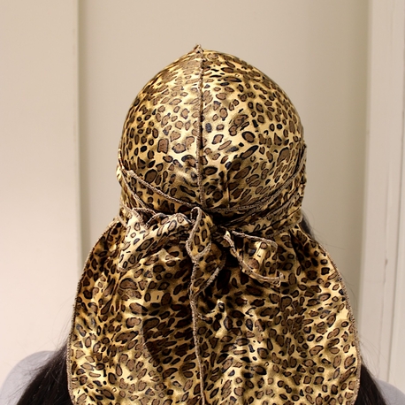 Leopard silky durag light (açık renk)