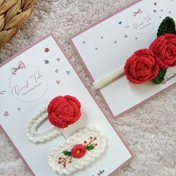 2'li gül çıtçıt toka