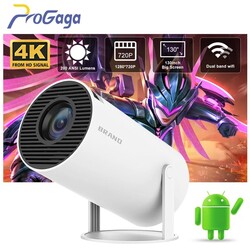 Progaga projektör 4K Android 11 WiFi 200 ANSI Allwinner H713 HY300 BT5.0 1080P 1280x720P ev sinema a