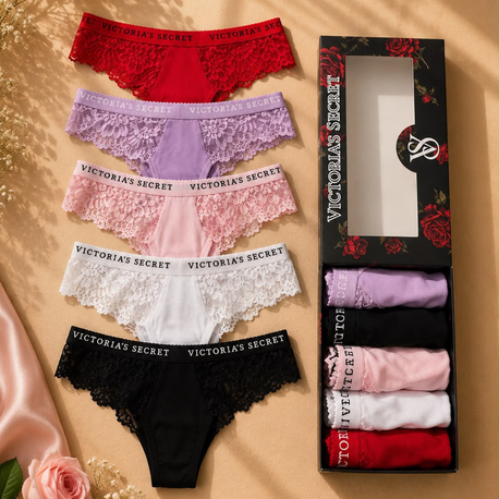VİCTORİA SECRET ÇİFT DANTEL STRİNG KÜLOT 5Lİ
