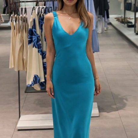 Zara saten elbise