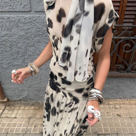 Zara Şifon Elbise/Fular detaylı