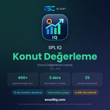 SPL IQ Konut Değerleme — Konut Değerleme Lisansı sınavına hazırlık (Android)