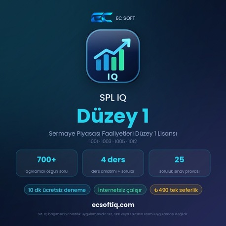 SPL IQ Düzey 1 — Sermaye Piyasası Faaliyetleri Düzey 1 Lisansı sınavına hazırlık (Android)