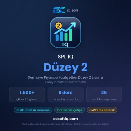 SPL IQ Düzey 2 — Sermaye Piyasası Faaliyetleri Düzey 2 Lisansı sınavına hazırlık (Android)
