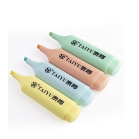 Taiyu Fosforlu Kalem Pastel Renkler 4 Renk Fosforlu Pastel Renk 4lü
