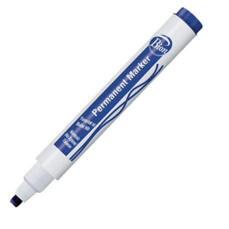 Bion Permanent Marker  Kesik Uç Mavi 12 ADET