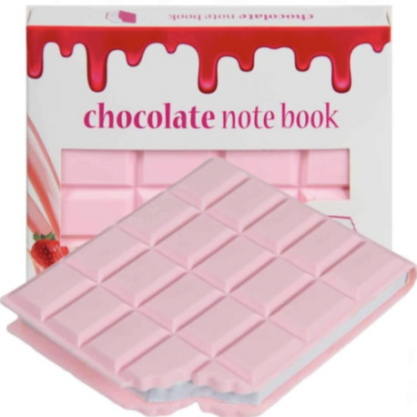 Chocolate Notebook Çikolata Kokulu Harika Kare Çikolata Not Defteri PİNK
