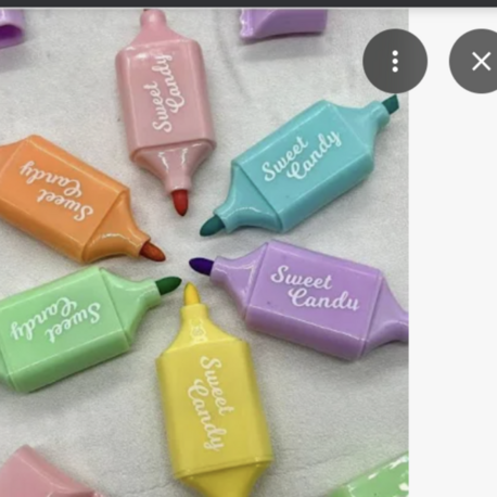 Kagit Gemi Dukkan Sweet Candy cift Uclu cantali 6'li Marker Kalem Set 
