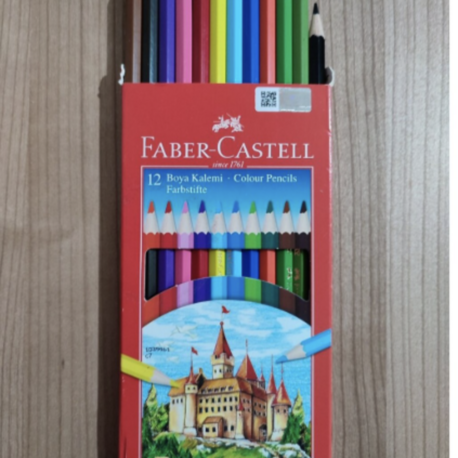 Faber Castell L 12li Uzun Tam Boy Kuru Boya Kutu 