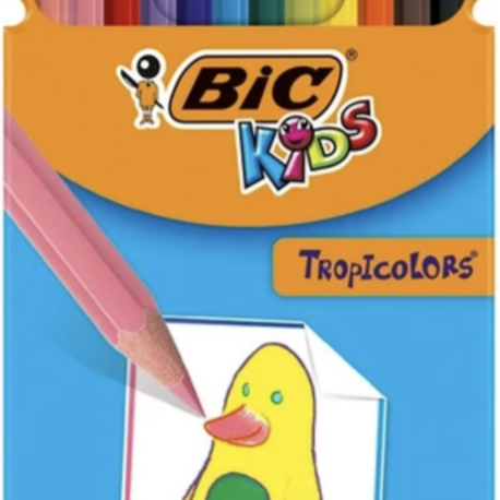 Bic Kids Tropicolors 12'li Kuru Boya Kalemi