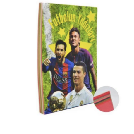 Futbol Yıldızları Not defteri renkli