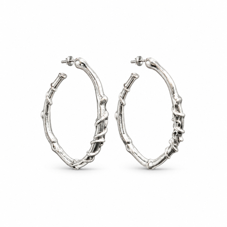 Silver Ysl halka küpe 