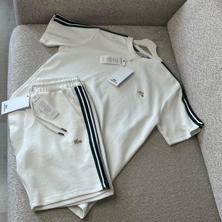 Lacoste Premium Şort Takım Beyaz 