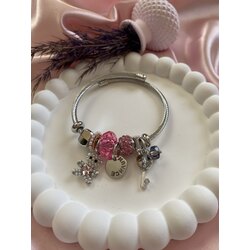 Pembe Ayıcık Pandora Charm Bileklik