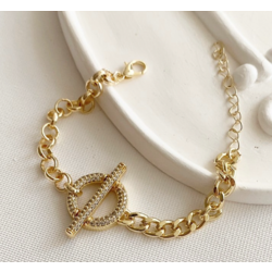 KİLİT MODEL GOLD ZİNCİR BİLEZİK 