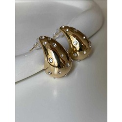 GOLD MODEL DROP TAŞLI KÜPE