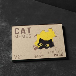 Cat Memes v2 Sticker Pack - Elwyn Sticker