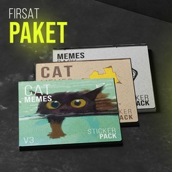 3'lü Süper Paket - Cat Memes V2-V3, Memes Pack - Elwyn Sticker