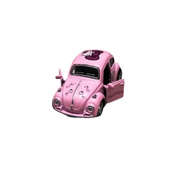 Metal Vosvos Çek Bırak Araba Pembe 8.5x4 Cm
