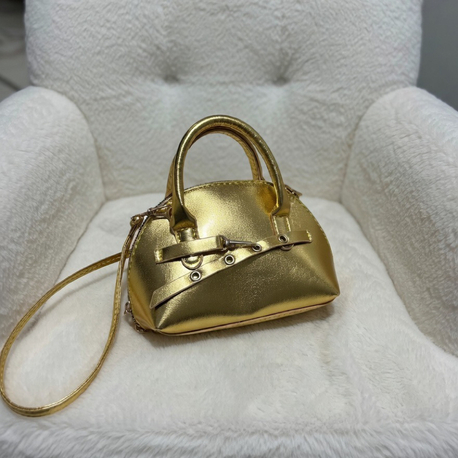LÜKS GOLD OVAL MİNİ EL ÇANTASI 