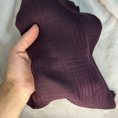 LÜKS KALİTE KİBRİT DESEN KOYU BORDO VE MÜRDÜM 