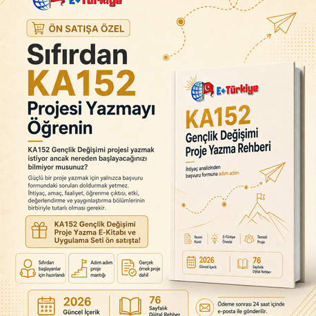 KA152 Gençlik Değişimi Proje Yazma E-Kitabı