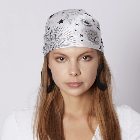 Eclipse White Maxi Bandana