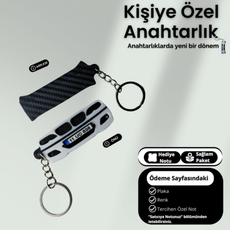 Kişiye Özel Plaka Anahtarlık / Araba Hediyesi /  BMW E46 Anahtarlık