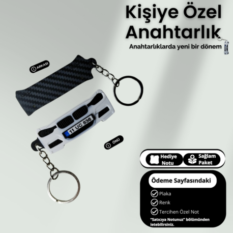 Kişiye Özel Plaka Anahtarlık / Araba Hediyesi /  BMW F30 Anahtarlık