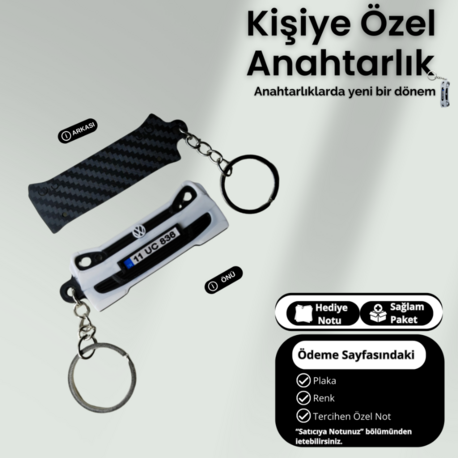 Kişiye Özel Plaka Anahtarlık / Araba Hediyesi /  Golf Anahtarlık