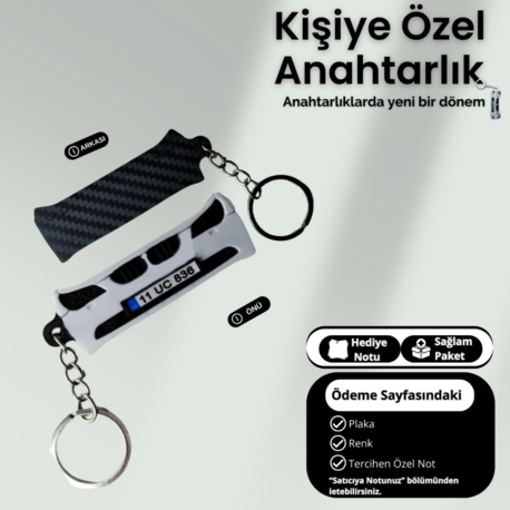 Kişiye Özel Plaka Anahtarlık / Araba Hediyesi / BMW E60 Anahtarlık