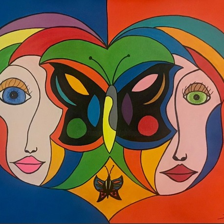 15861910 Ruh Eşleri Tuval Üzerine Akrilik 60x80cm Art İspanya Eser Tablo