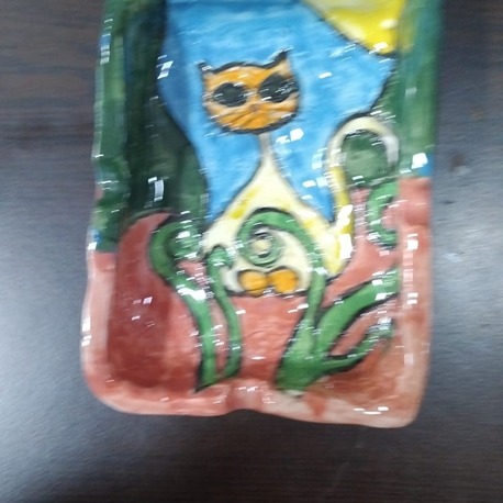 C0603202620207 9x12 cm Küçük küllük Seramik El Yapımı 1 Adet