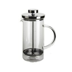 097O6638330 French Press Silver Gümüş Renk 350ml Cam Tekli Çay Kahve Demleme 