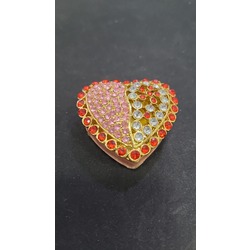 6356566 Mineli Taşlı Mücevher Kutu Kalp Obje 4.5x5 cm Hediyelik Sevgili Aşk 1 Adet