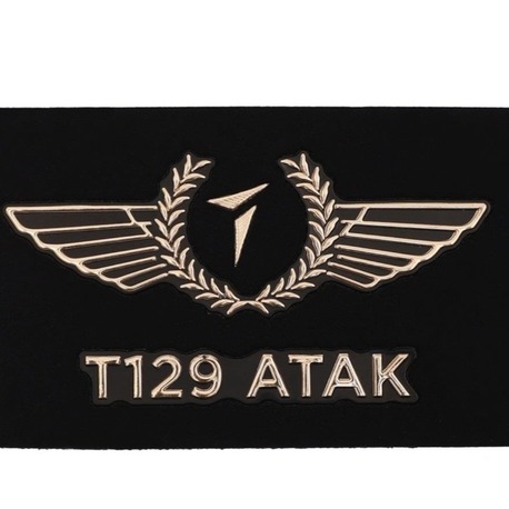 P-00571-STD-STD T129 ATAK İsimlik Peç (Tırtıklı Cırtlı, Cırt Karşılığı Hariç)