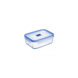 003H7677 Luminarc Dikdörtgen Mavi Cam Saklama Kabı Pure Box Active 1220cc Ev Mutfak Saklama Düzen