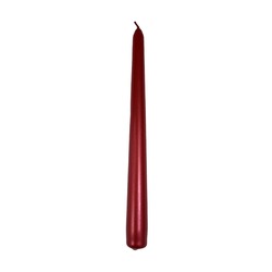 66575 Candle Şamdan Mum Konik 2,5x25cm Metalik Kırmızı 100% Kaliteli Pamuk Fitil 1 adet