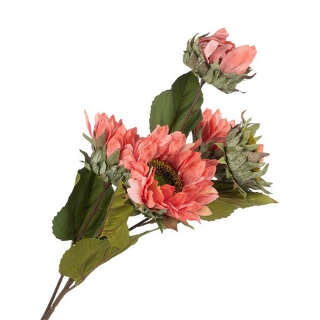 P358.387181 Krizantem Pembe 5li Yapay Çiçek 66cm