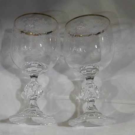 AERD150 Crystalex Claudia Bohemia Crystal Kahve Yanı Su Bardağı Kadeh Seti 150 ml 2'Lİ