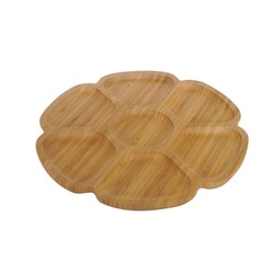 B2453 Pincho Delicado  Bölmeli Çerezlik 32x32x1,7cm Kahvaltı Sunum Şık Tasarım Antibakteriyel